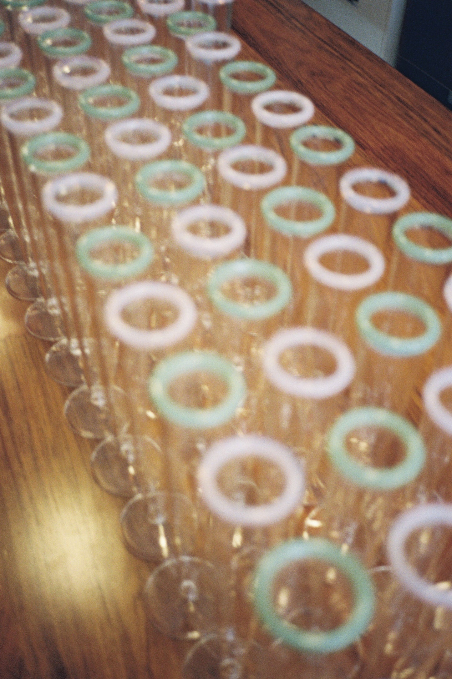 The Fancy Flutes in Green - set of 6