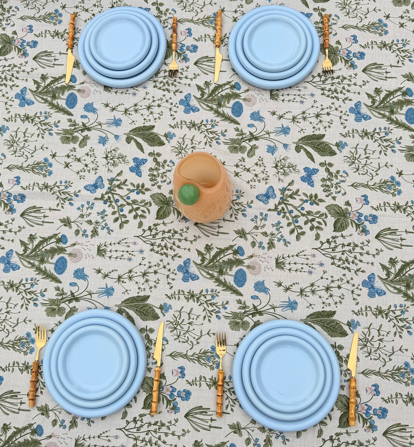 Bubble Plate in Blue - 3 pcs set