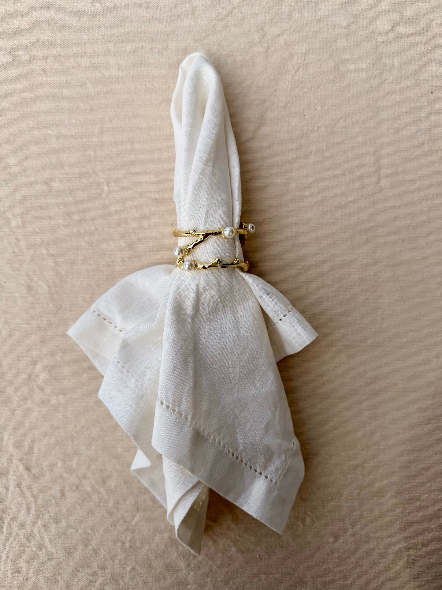The Pearl Napkin ring - set of 4