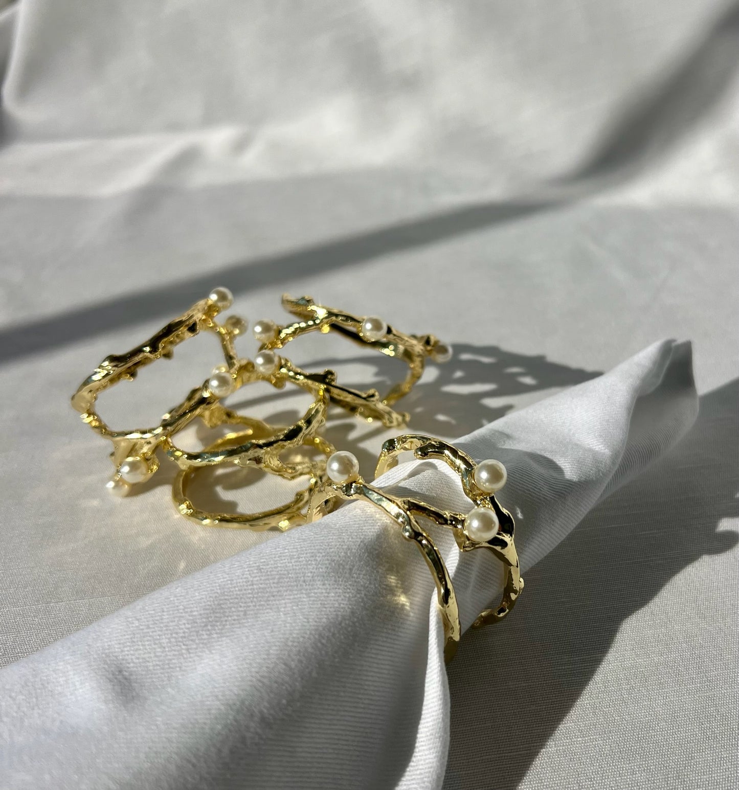 The Pearl Napkin ring - set of 4