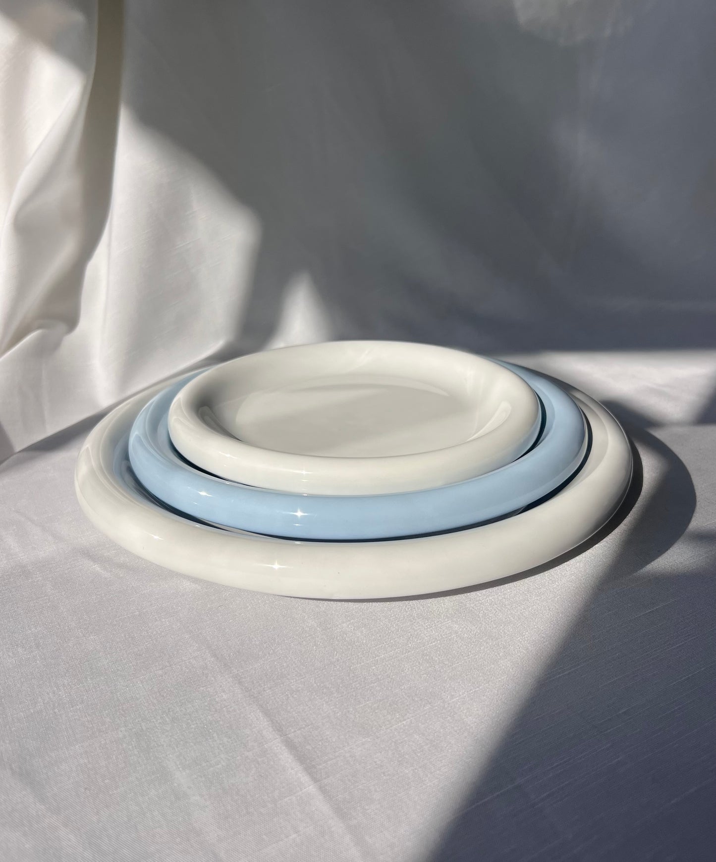 Bubble Plates - 3 pcs set - Blue, White & Pink