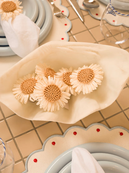 Daisy Napkin ring - set of 4