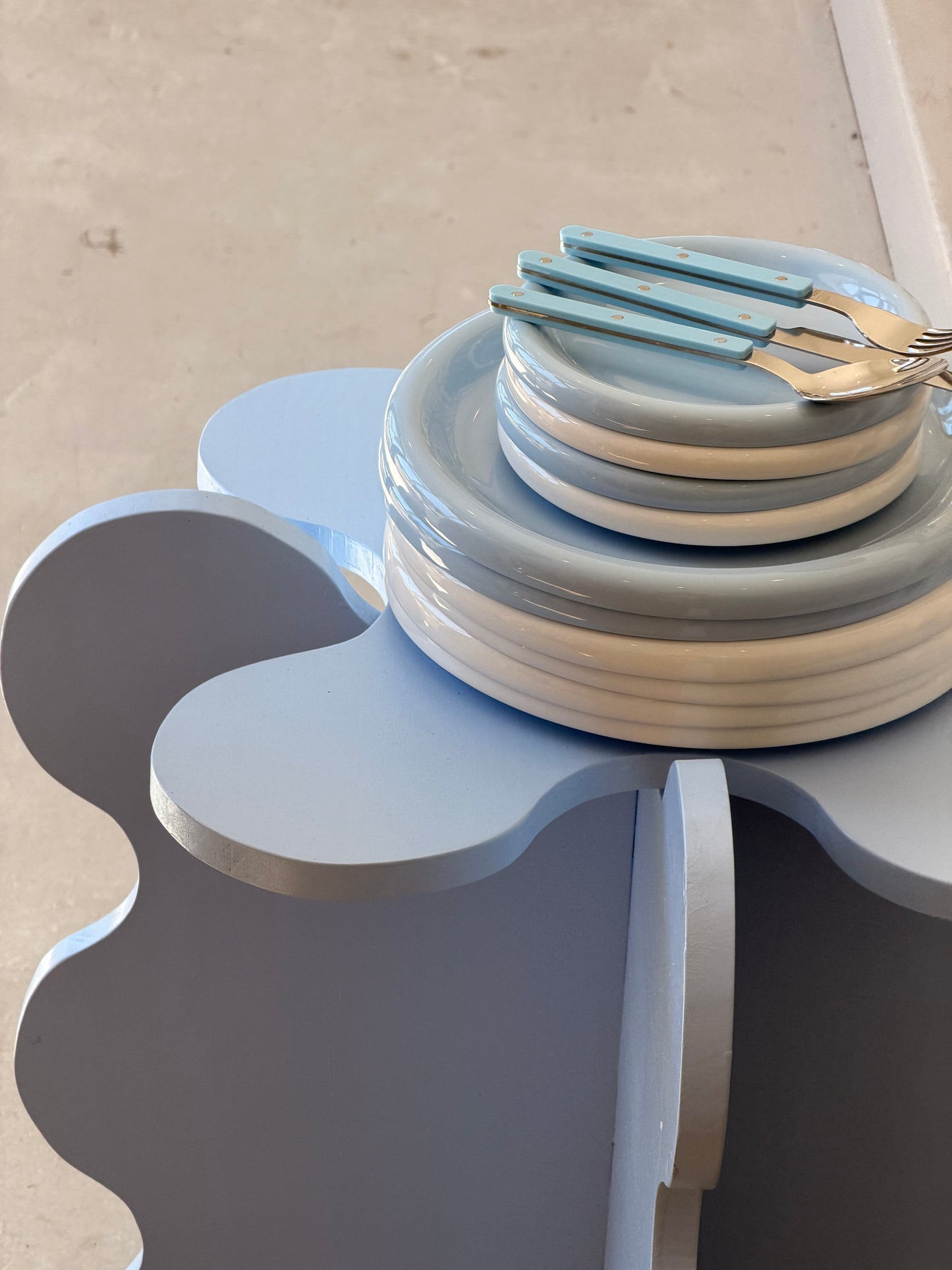 Bubble Plates - Individual Sizes - Pink, Blue & White