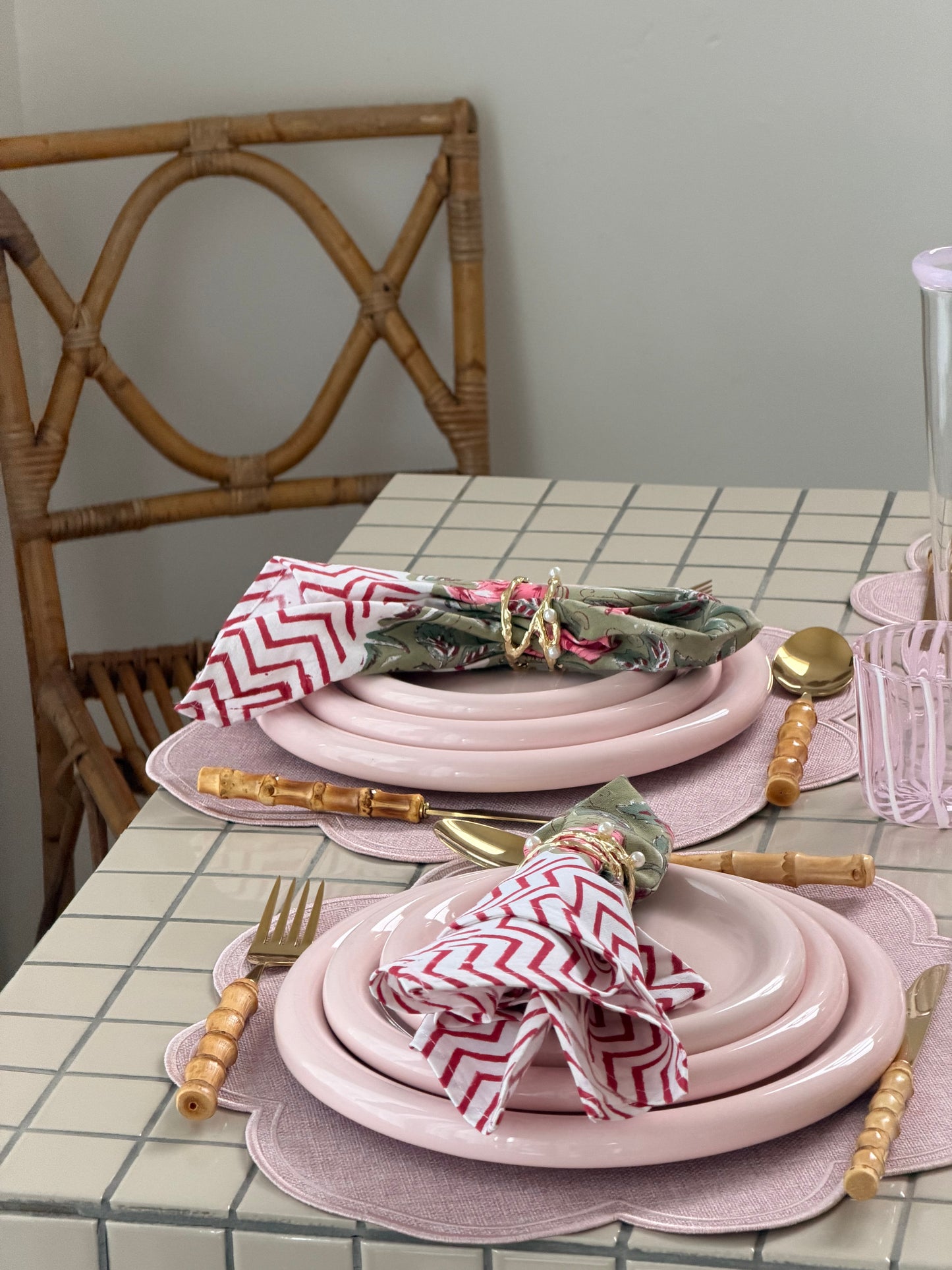 Bubble Plates - Individual Sizes - Pink, Blue & White