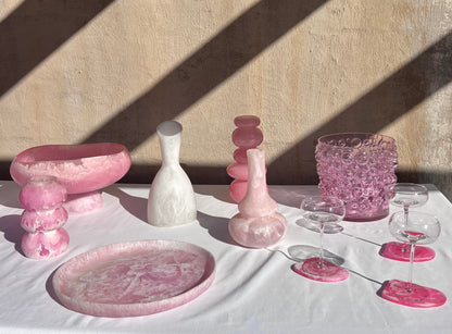 Pink Resin Coasters - set of 6