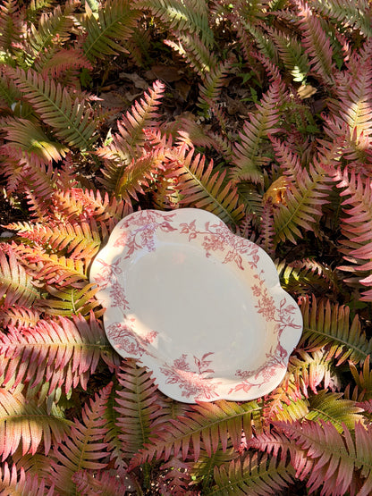 Spring Floral Platter - Blue or Burgundy