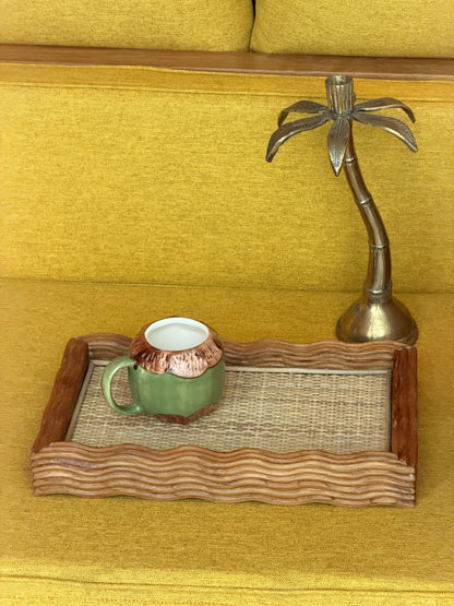 Rattan Retro Trays - Wavy