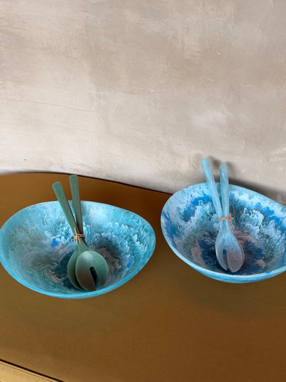 The Resin Salad Bowl - Blue