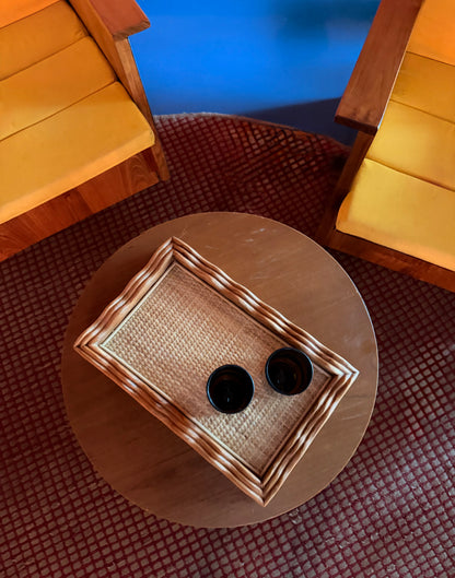 Rattan Retro Trays - Wavy