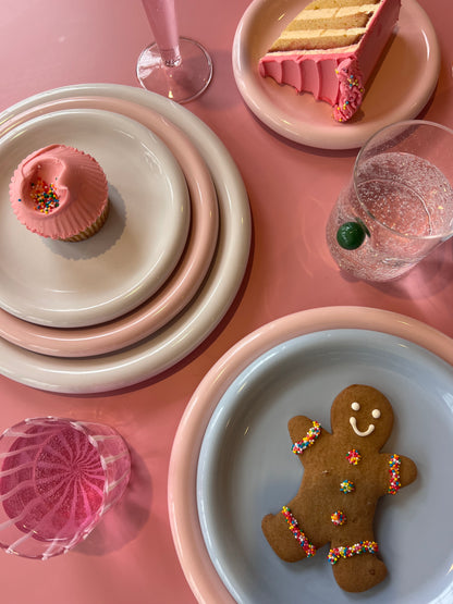 Bubble Plate in White - 3 pcs set