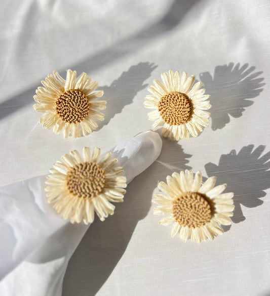 Daisy Napkin ring - set of 4