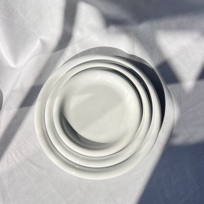 Bubble Plate in White - 3 pcs set