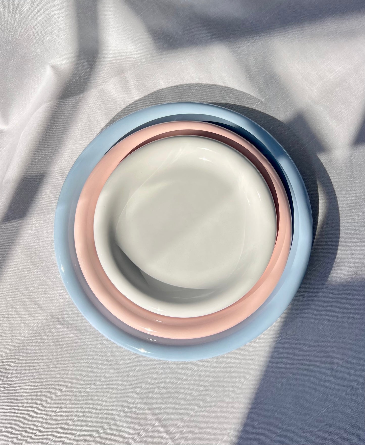 Bubble Plates - Individual Sizes - Pink, Blue & White