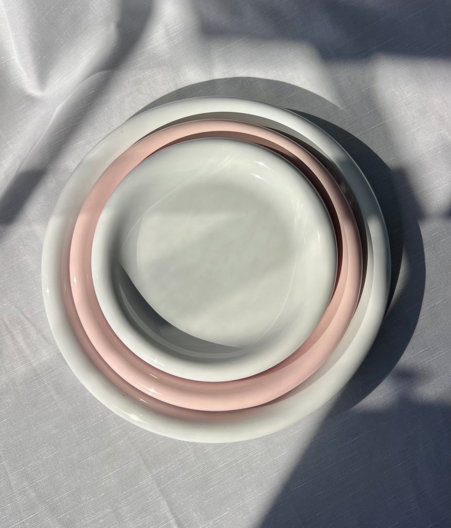 Bubble Plates - Individual Sizes - Pink, Blue & White