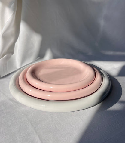 Bubble Plates -  3 pcs set - Blue, White & Pink